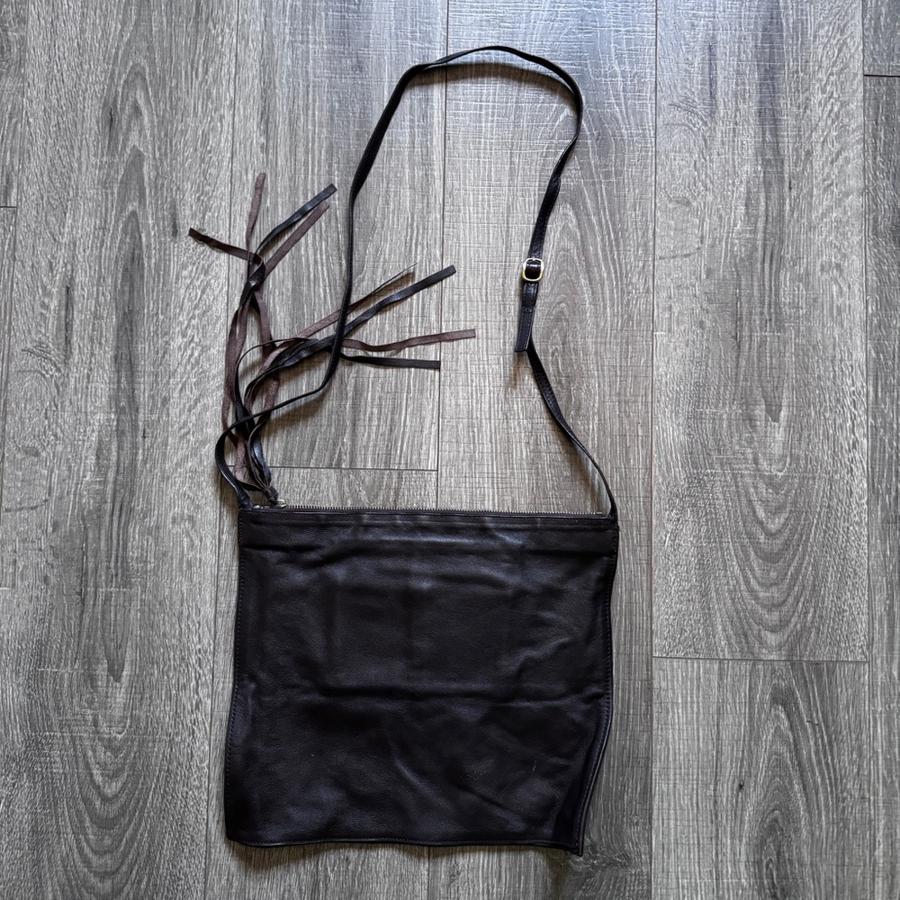 Johnny Was Brown crossbody Bag with zipper Closure